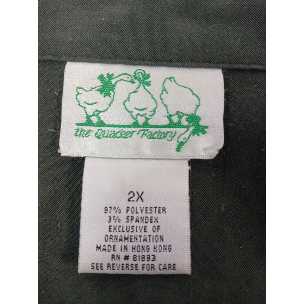 Vintage 90s Quacker Factory Giraffe Embroidered Button Up Shirt Size 2X Shacket - Picture 5 of 11